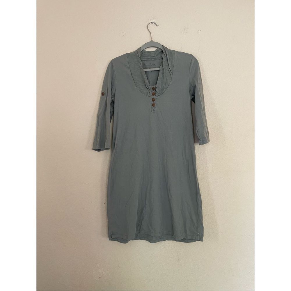 Neon Buddha sea foam green Henley button mini‎ dress size medium